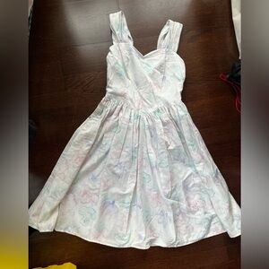 Vintage 80s Pastel Dress XS